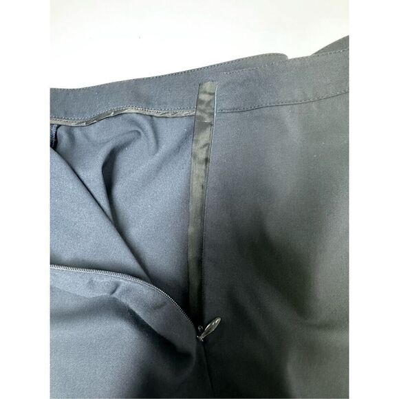 Lafayette 148 Sz 12 Straight Leg Dress Pants Navy Blue Side Zip Wool Blend *Note - Picture 12 of 16